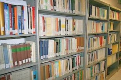 Particolare della biblioteca dell'Archivio di Stato di Viterbo