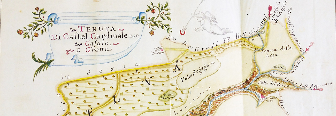 Mappa della tenuta Castel Cardinale, Archivio famiglia Gentili Siciliano, serie I, b. 25bis
